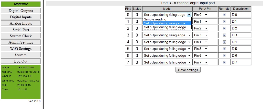 inputs tcp modul telnet daq seriell vcp automation