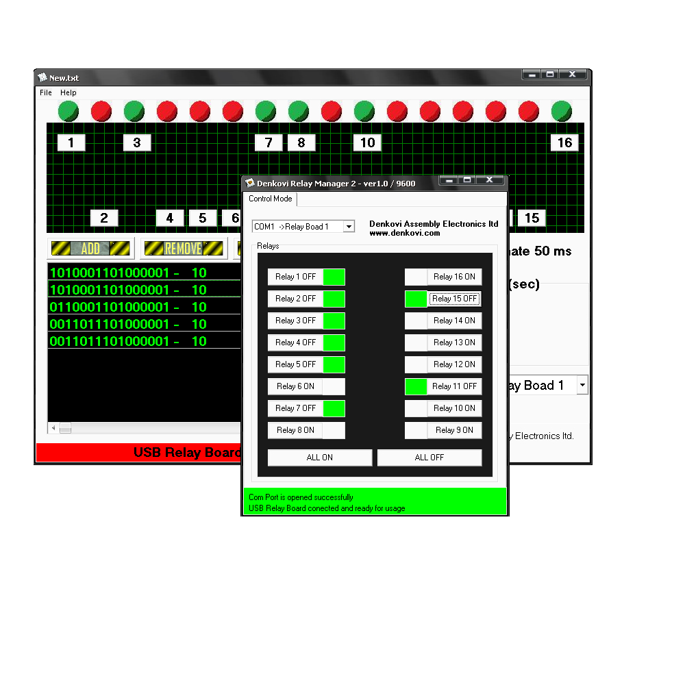 USB 16 Channel Relay Board Software Denkovi A E LTD