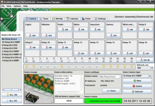 thumbnail image 2 of 16-Channel SNMP Web Relay Board – IP Remote Controller With HTTP & SNMP, 12VDC, Denkovi 2 of 5