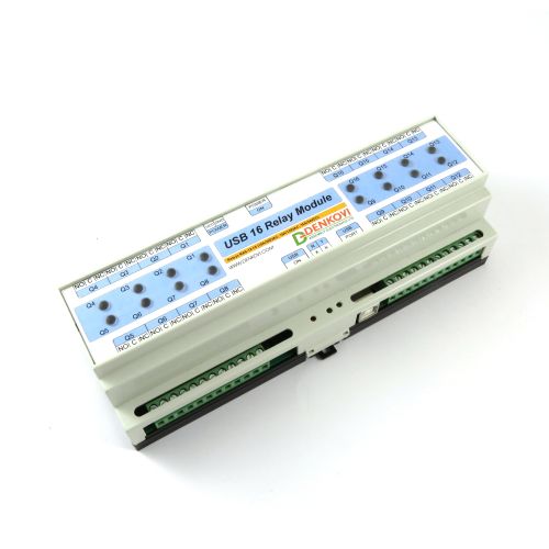 USB 16 Channel Relay Module - RS232 Controlled - BOX