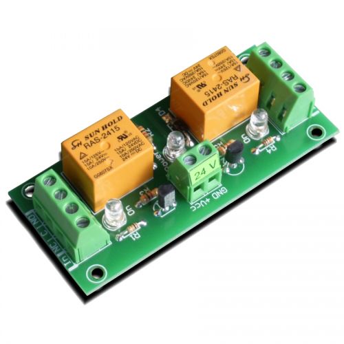 2 Channel relay board for your Arduino or Raspberry PI - 24V