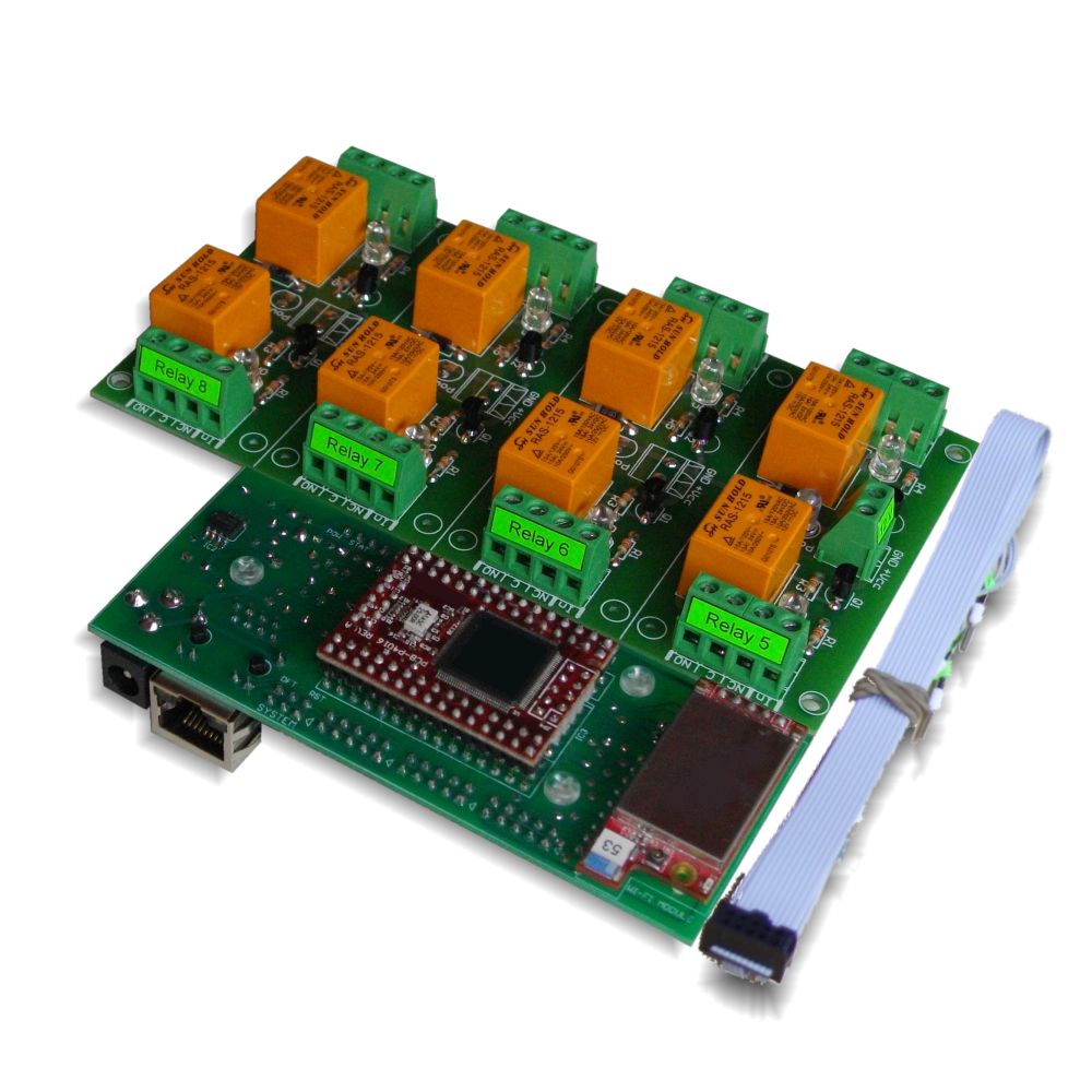 8-Channel Network TCP Relay Module Remote Control Relay Set Ethernet to RS485 