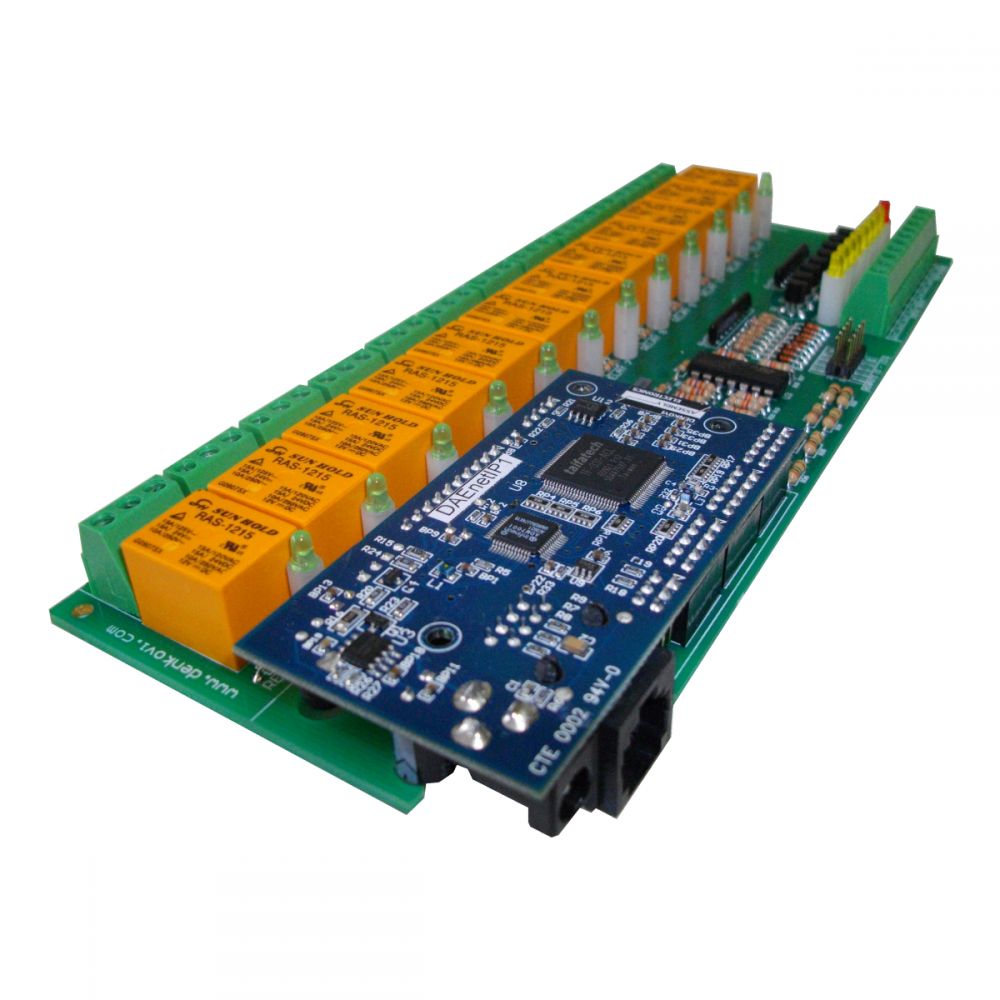 Ethernet Relay controller module WEB server IP and Analog/Temperature Inputs
