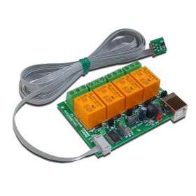 USB 4 Relay module - thermoregulator with sensor TCN75A