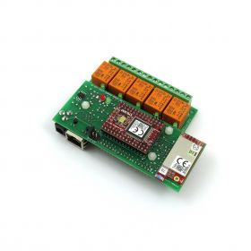 Wi-Fi Relay Card 5 Channel - DAEnetIP3, HTTP/XML API, Real Time Clock