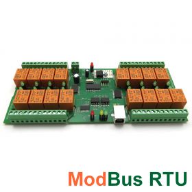 USB 16 Relay Board PCB - ModBus TCP