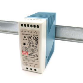 Mean Well MDR-60-12 Industrial DIN Rail Power Supply 12V/5A Out