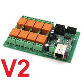 SNMP 8 Relay Module for Temperature Measurement LM35DZ with DAEnetIP2v2