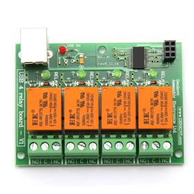 USB Four(4) Relay Output Module,Board for Home Automation