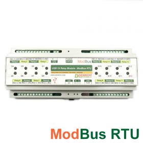 USB 16 Relay Module - ModBus RTU, DIN RAIL BOX
